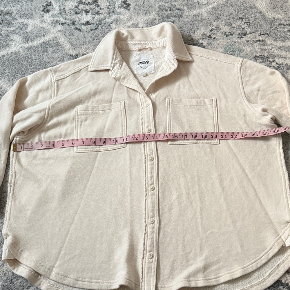 Aerie Cream Oversized Button Down - Picture 6 of 10